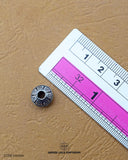 The size of the Beautifully designed 'Loop Shape Button MA404' is measured by using a ruler