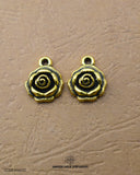Zoomed view of the stylish 'Flower design Metal Button MA520' - Perfect Clothing Accessory