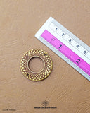 Size of the 'Ring Design Wooden Button MA607' is shown with a ruler