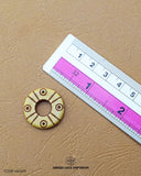 Size of the 'Ring Shape Wooden Button MA609' is shown with a ruler
