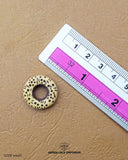 Size of the 'Ring Design Wooden Button MA611' is shown with a ruler