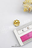 Size of the 'Flower Design Metal Button MB514' is given with the help of a ruler