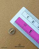 Size of the 'Plane Metal Button MB100' is given with the help of a ruler