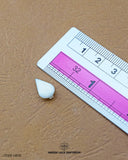 Size of the 'Drop Shape Metal Button MB181' is given with the help of a ruler