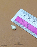 The size of the 'Drop Shape Metal Button MB253' is measured using a ruler.