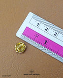 Size of the 'White Flower Design Metal Button MB291' is given with the help of a ruler