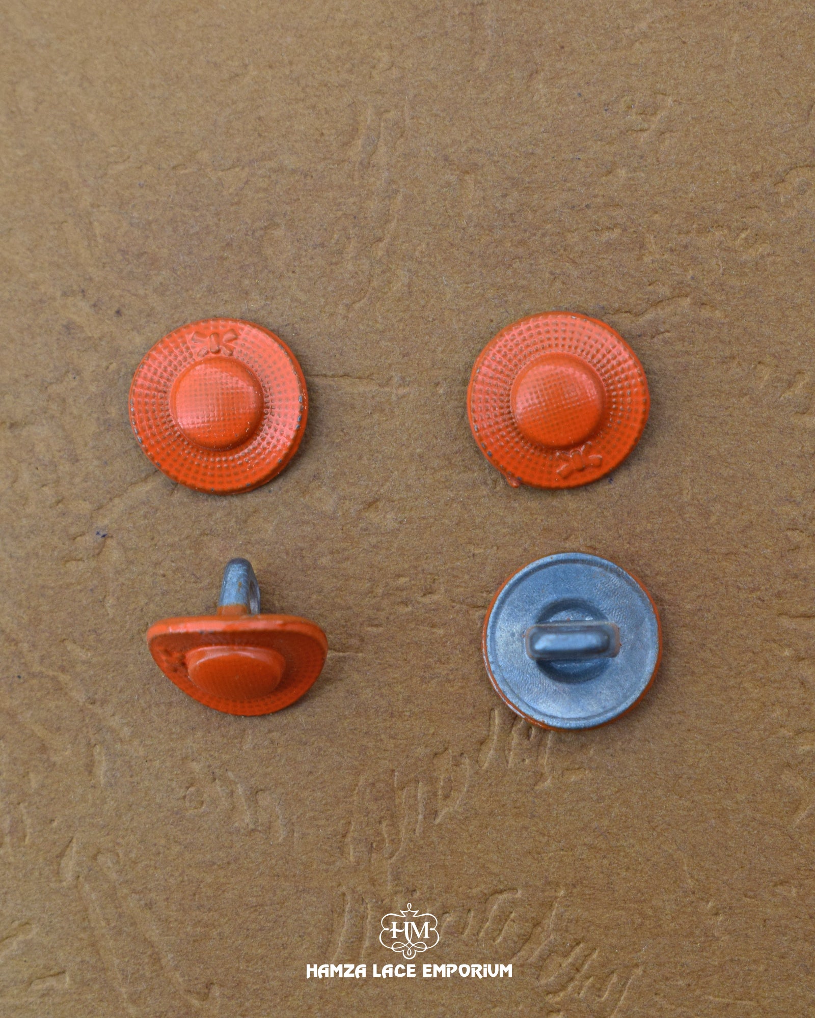 Red 'Loop Shape Metal Button MB2'