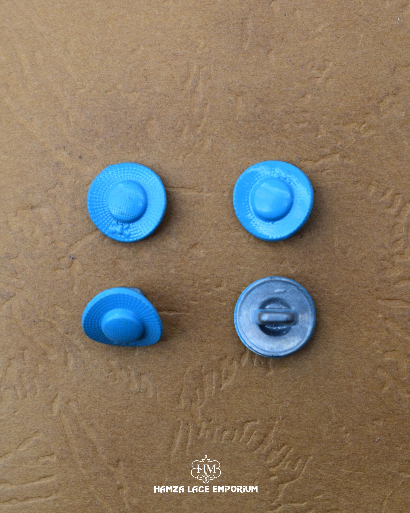 Sky Blue 'Loop Shape Metal Button MB2'