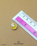 Elegant 'Golden Metal Button MB39' for Clothing (Size shown with ruler)
