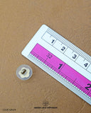 Size of the 'Flower Design Button MB419' is given with the help of a ruler
