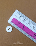 Size of the 'Two Hole Shell Button MB470' is given with the help of a ruler
