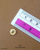 The size of the 'Metal Suiting Button MB544' is measured by using a ruler