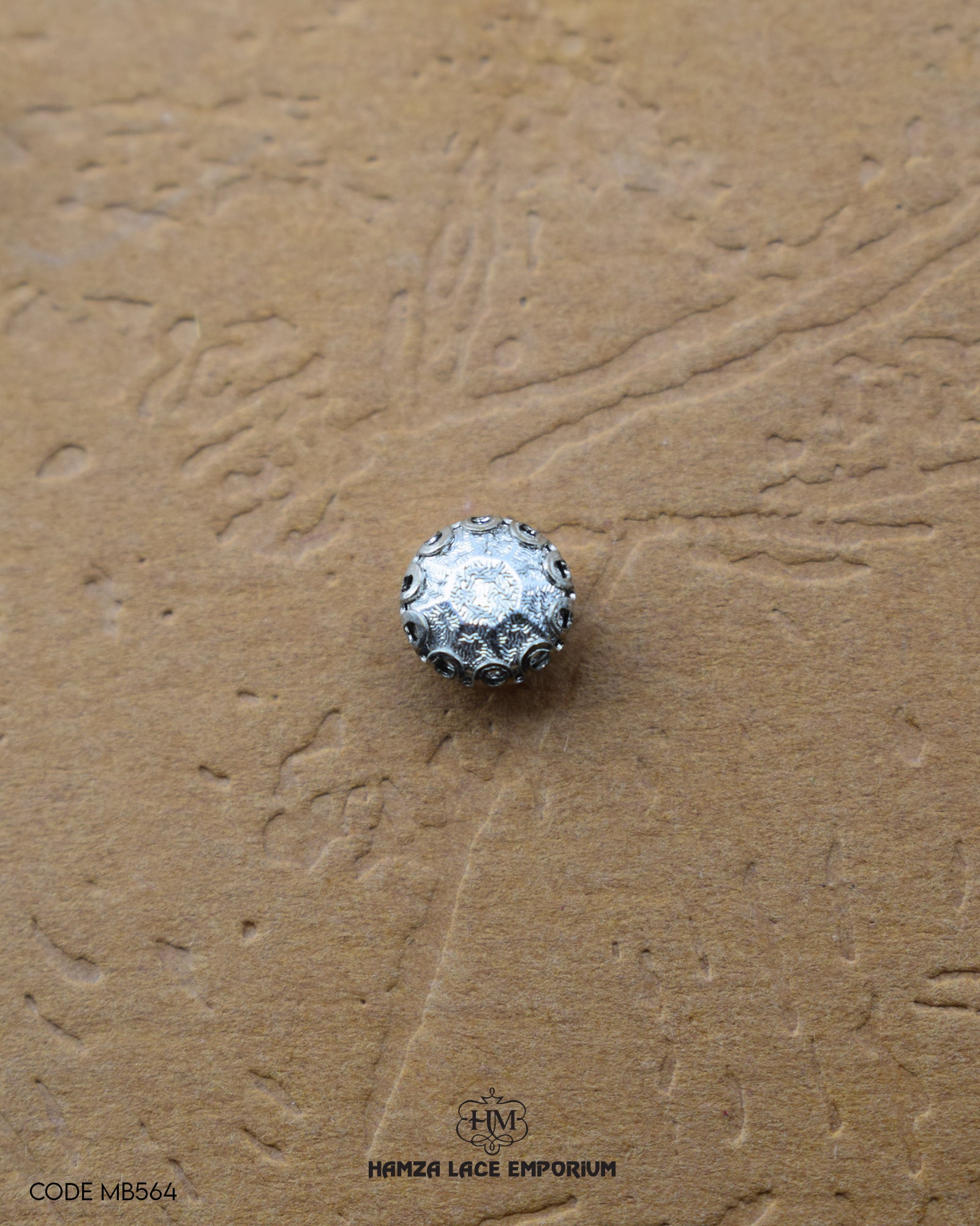 White 'Metal Button MB564'