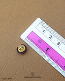 Size of the 'Metal Suiting Button MB599' is given with the help of a ruler