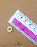 The size of the 'Metal Suiting Button MB609' is measured using a ruler.