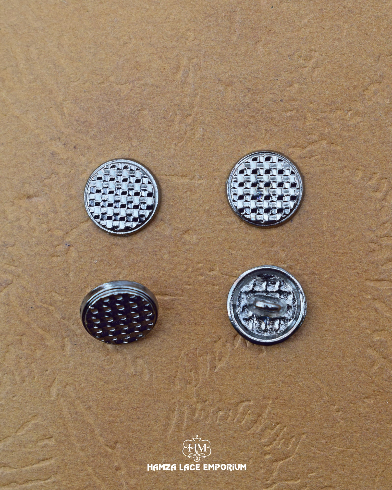 'Silver Metal Button MB613' and the sign 'Hamza Lace' at the bottom