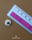 Size of the 'Double Shade Plastic Button MB640' is given with the help of a ruler