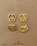 Flower Design Metal Button MB694