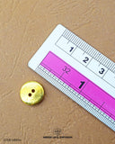 Size of the 'Golden Metal Button MB854' is given with the help of a ruler
