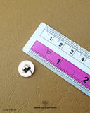 The dimensions of the 'Metal Suiting Button MB855 Media 2 of 2' are determined using a ruler.