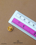 The size of the 'Golden Metal Button MB735' is measured using a ruler