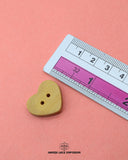 Size of the 'Heart Design Wood Button WB110' is shown with a ruler