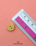 Size of the 'Heart Design Wood Button WB111' is shown with a ruler