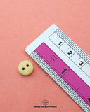 Elegant 'Two Hole Wood Button WB37' for Clothing (Size shown with ruler)