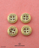 Four Hole Wood Button WB51