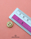 Size of the 'Smiley Design Wood Button WB7' is shown with a ruler