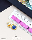 Elegant 'Flower Design Fancy Button FBC242' for Clothing (Size shown with ruler)