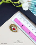 Elegant 'Fancy Button FBC241' for Clothing (Size shown with ruler)