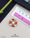 Elegant 'Fancy Button FBC245' for Clothing (Size shown with ruler)