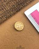 Size of the 'Metal Suiting Button MB0108' is given with the help of a ruler