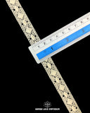 Size of the 'Center Filling Crochet Lace 19301' is shown with the help of a ruler as '0.5' inches