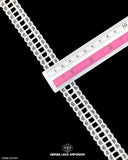 The size of the 'Center Filling Ladder Lace 23753' is shown with the help of a ruler
