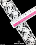 Size of the 'Center Filling Crochet Lace 21306' is given with the help of a ruler as '2' inches