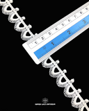 The size of the 'Edging Loop Lace 7206' is shown with the help of a ruler