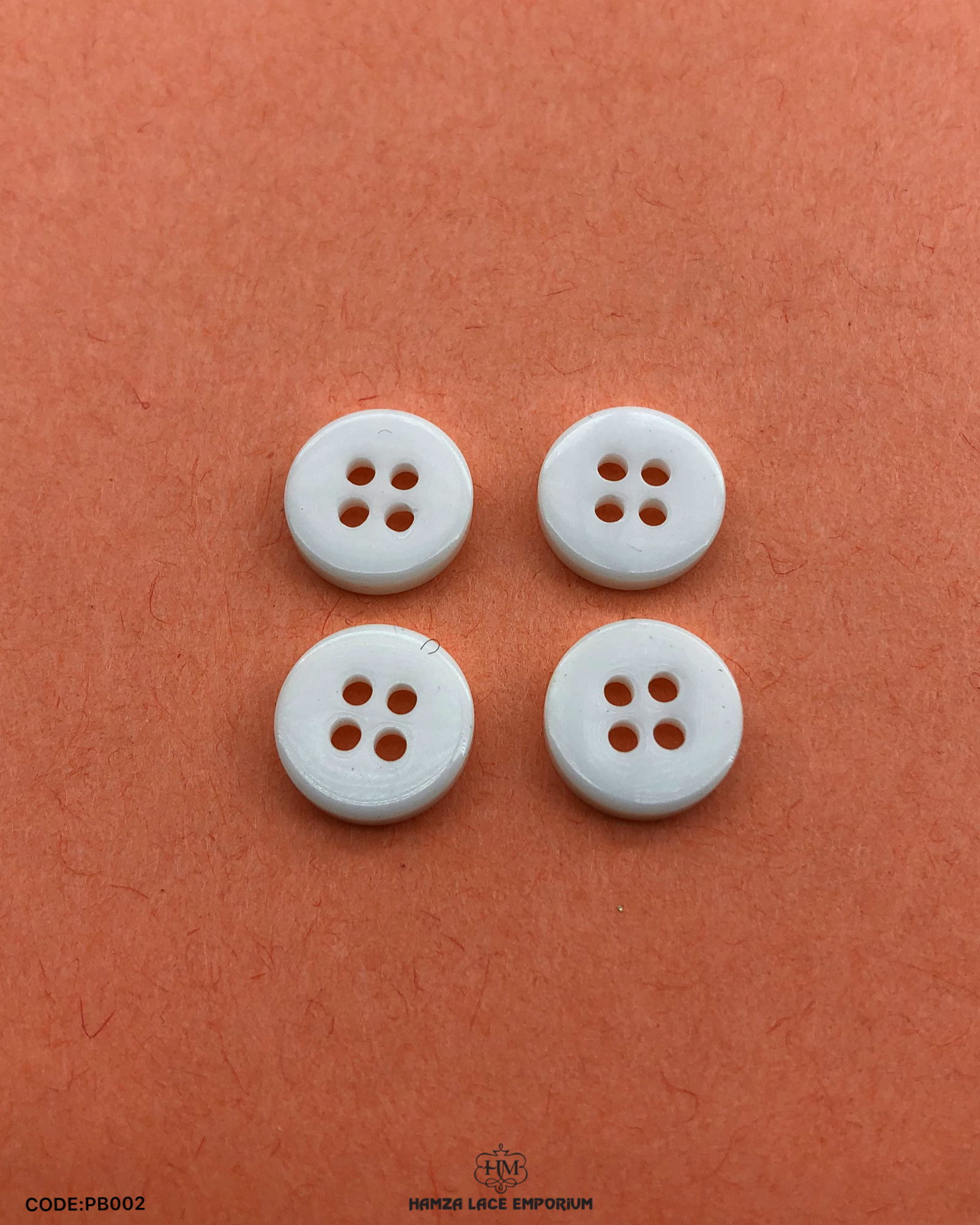 'Four Hole Plastic Button PB002' - suitable for fashion and decorative purposes