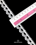 The size of the 'Edging Loop Lace 23656' is given as '0.5' inches by placing a ruler on it