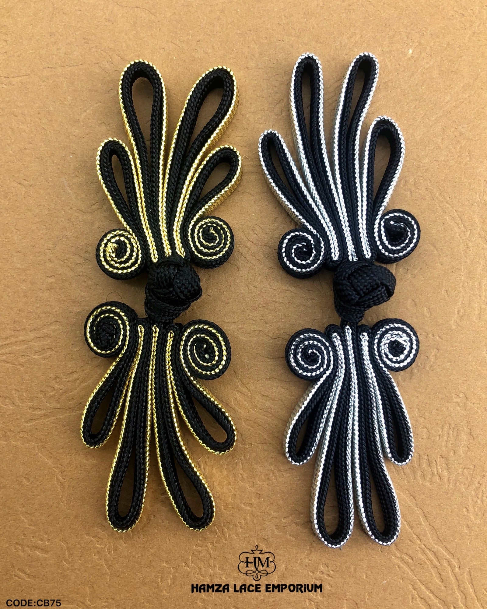 Chinese Button With String Chinese Button CB75 – Hamza Lace