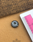 Size of the 'Metal Suiting Button 109MB' is given with the help of a ruler