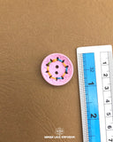 size of the 'Two Hole Plastic Button CB98' - suitable for fashion and decorative purposes, is measured by using a ruler