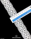 Size of the 'Center Filling Crochet Lace 05301' is given with the help of a ruler as '2' inches