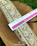 Center Filling Lace DI64823 showcased alongside a ruler, revealing its width size.