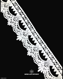 The white color 'Edging Lace 23741' is displayed on a black piece of cloth and the ' Hamza Lace' is written at the bottom