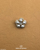 Silver color 'Flower Design Fancy Button FBC247'